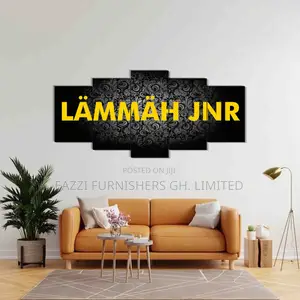 Customise Your Name Short Name on 5 Panel 3d Wall Art Canvas