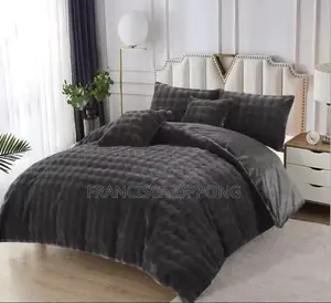 Fluffyfaux Rabbit Fur Duvet Set 6 Pieces,Available In Colors