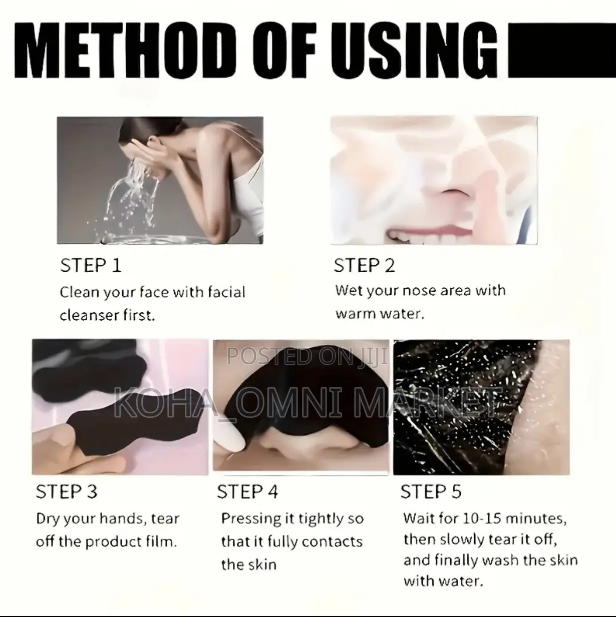10pcs Nose Blackhead Remover Pore Strips