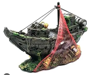 Ship Aquarium Decor