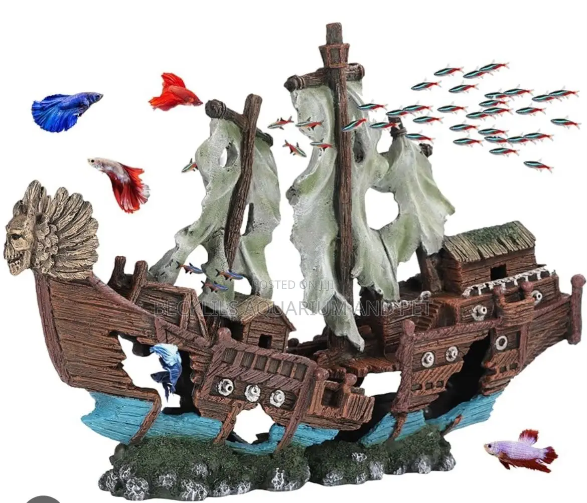 Ship Aquarium Decor