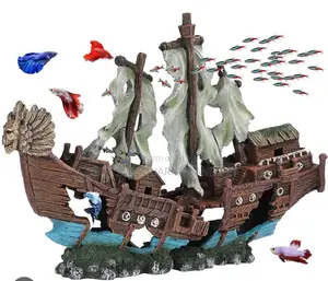 Ship Aquarium Decor