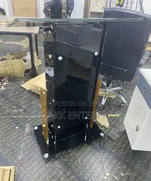 Black and Gold Glass Pulpit