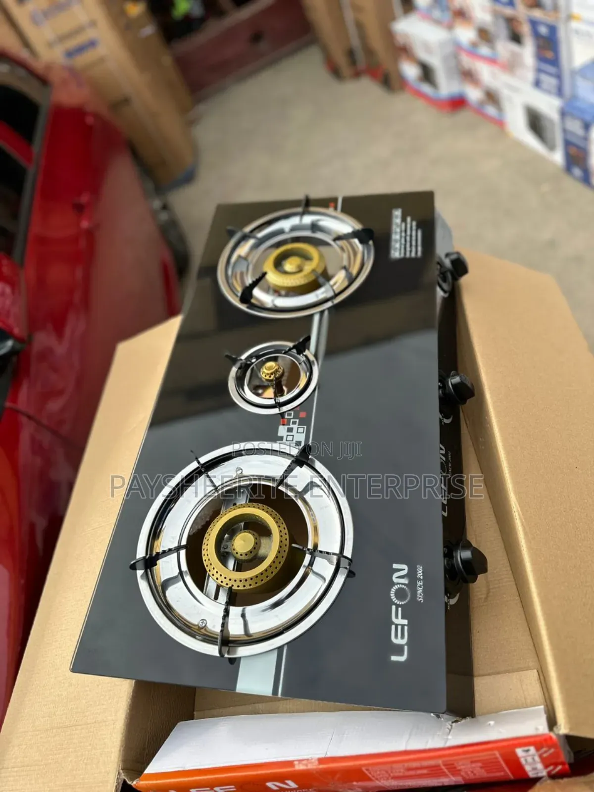 Lefon 3 Burner Glass Auto Ignition