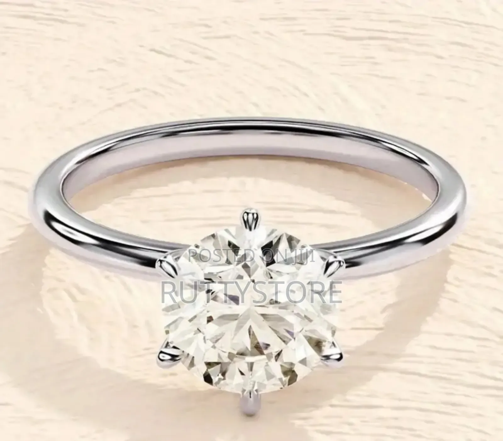 Elegant Non-Fade Stainless Steel Promise/Engagement Ring