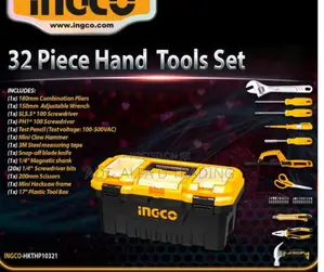 Ingco 32-Piece Hand Tool Set With Toolbox