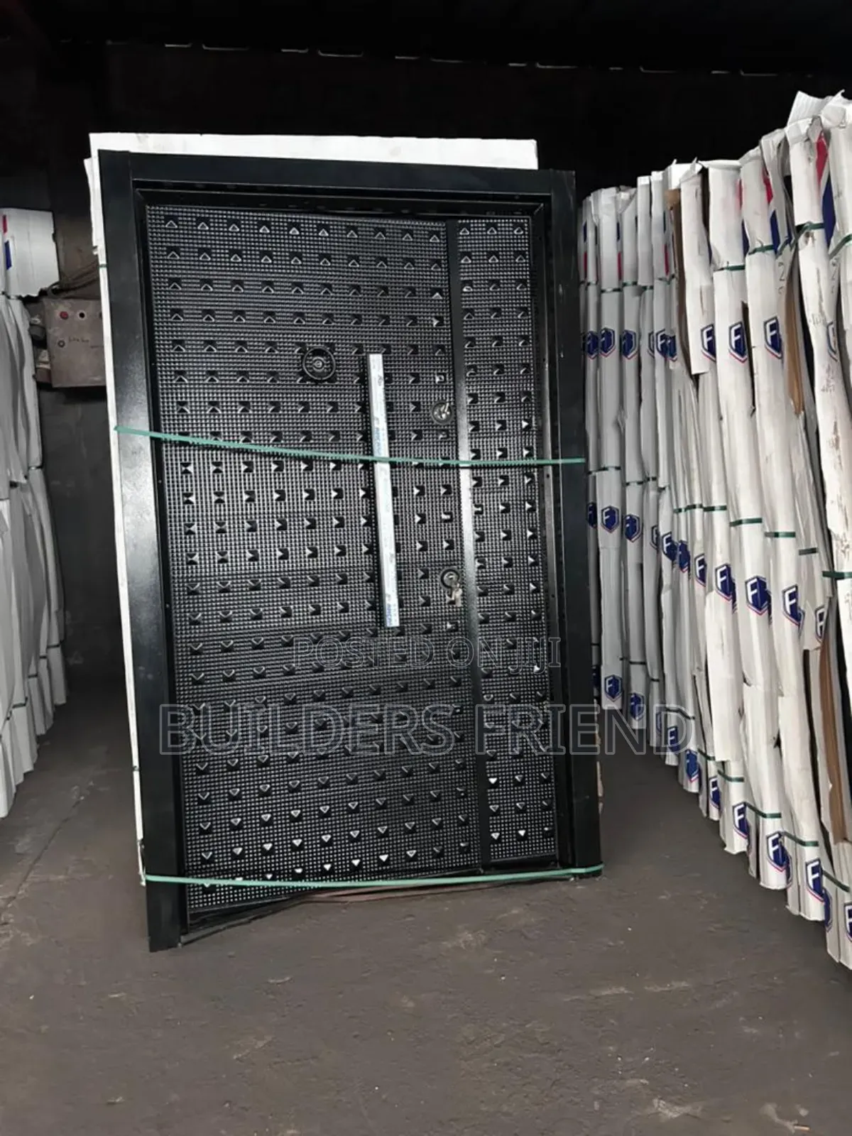 All Black Full Metallic Turkish Heavy Security Door Set