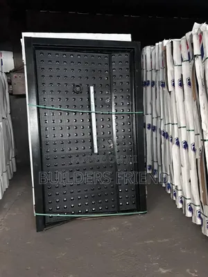 All Black Full Metallic Turkish Heavy Security Door Set