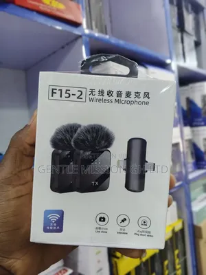 Double Wireless Microphone (F15-2) Plug and Play With Clear