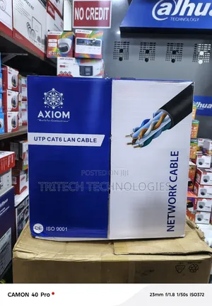 Axiom 305m Cat6 Network Cable Utp Indoor (Black)