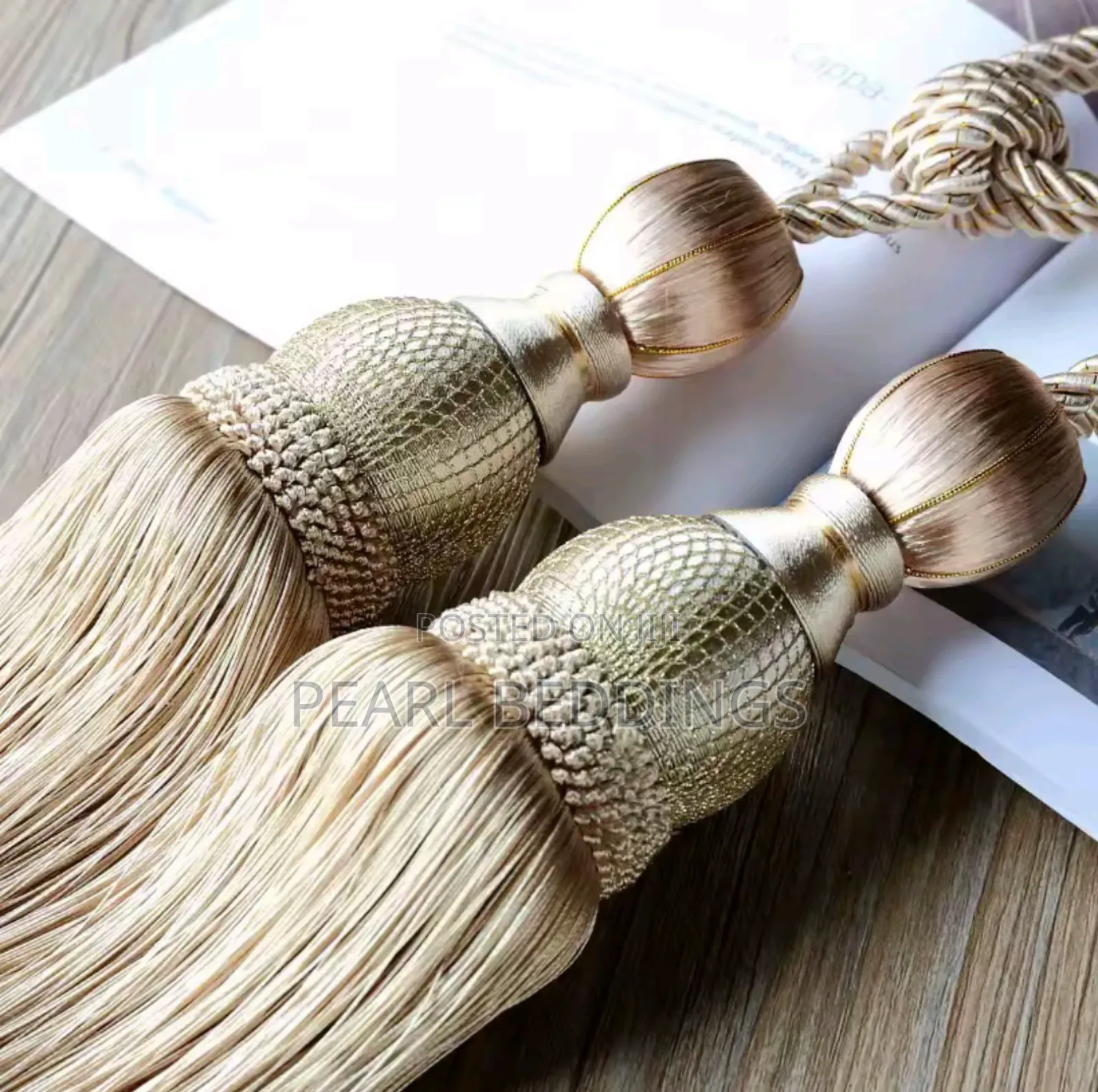 Premium Luxurious Curtains Tiebacks With It Hooks Available
