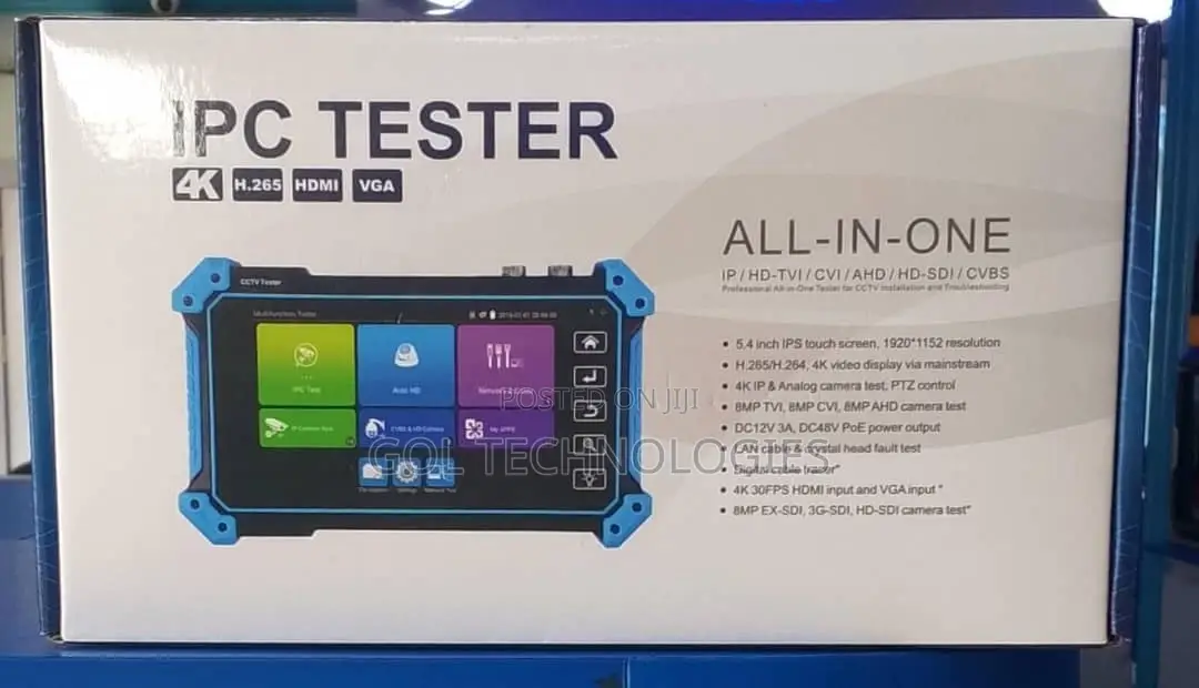 Camera Tester All-in-One Ip/Hd-Tvi / Cvi/Ahd/ Hd-Sdi/CVBS