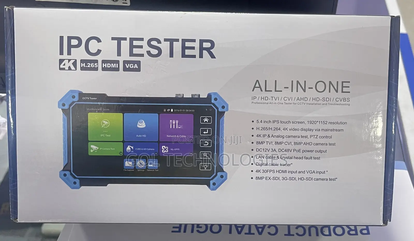 Camera Tester All-in-One Ip/Hd-Tvi / Cvi/Ahd/ Hd-Sdi/CVBS