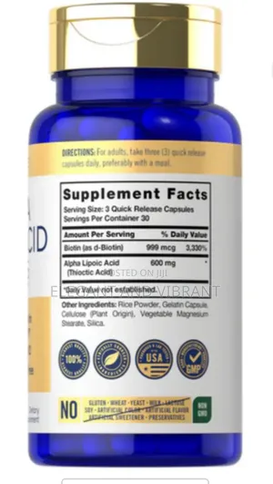 Alpha Lipoic Acid 600mg Per Serving | 90 Capsules