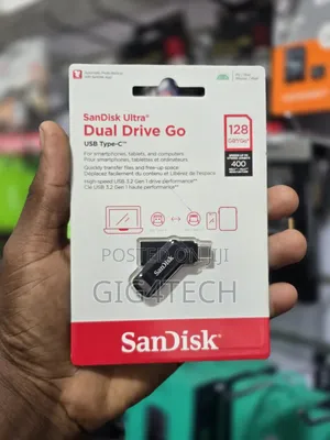Sandisk Ultra Dual Drive Go Otg Usb Type-C 128gb - Black