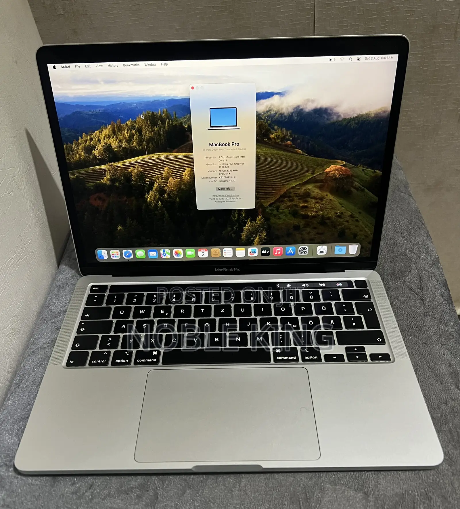 Laptop Apple MacBook Pro 2020 16GB Intel Core i5 SSD 512GB