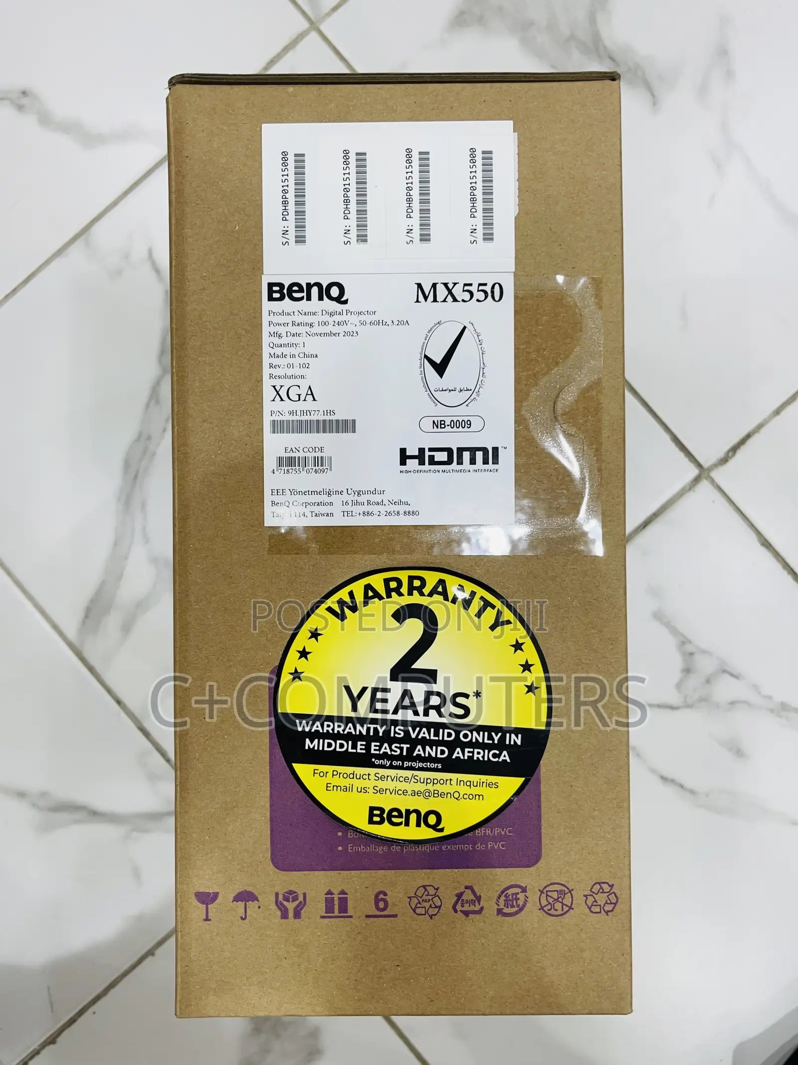Benq Mx550 3600 Ansi Lumens Projector