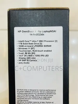 New Laptop HP OmniBook X Flip 14" 16GB Intel Core Ultra 7 SSD 1T