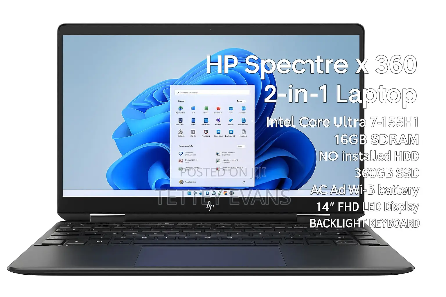 New Laptop HP Spectre X360 15 16GB Intel Core Ultra 7 SSD 1T