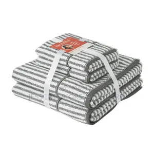 Beautiful Stripe 4 Pack Towel Set