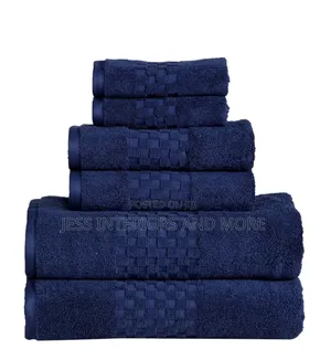 Feather Stitch 6-Piece 100% Cotton Bath Towel Set