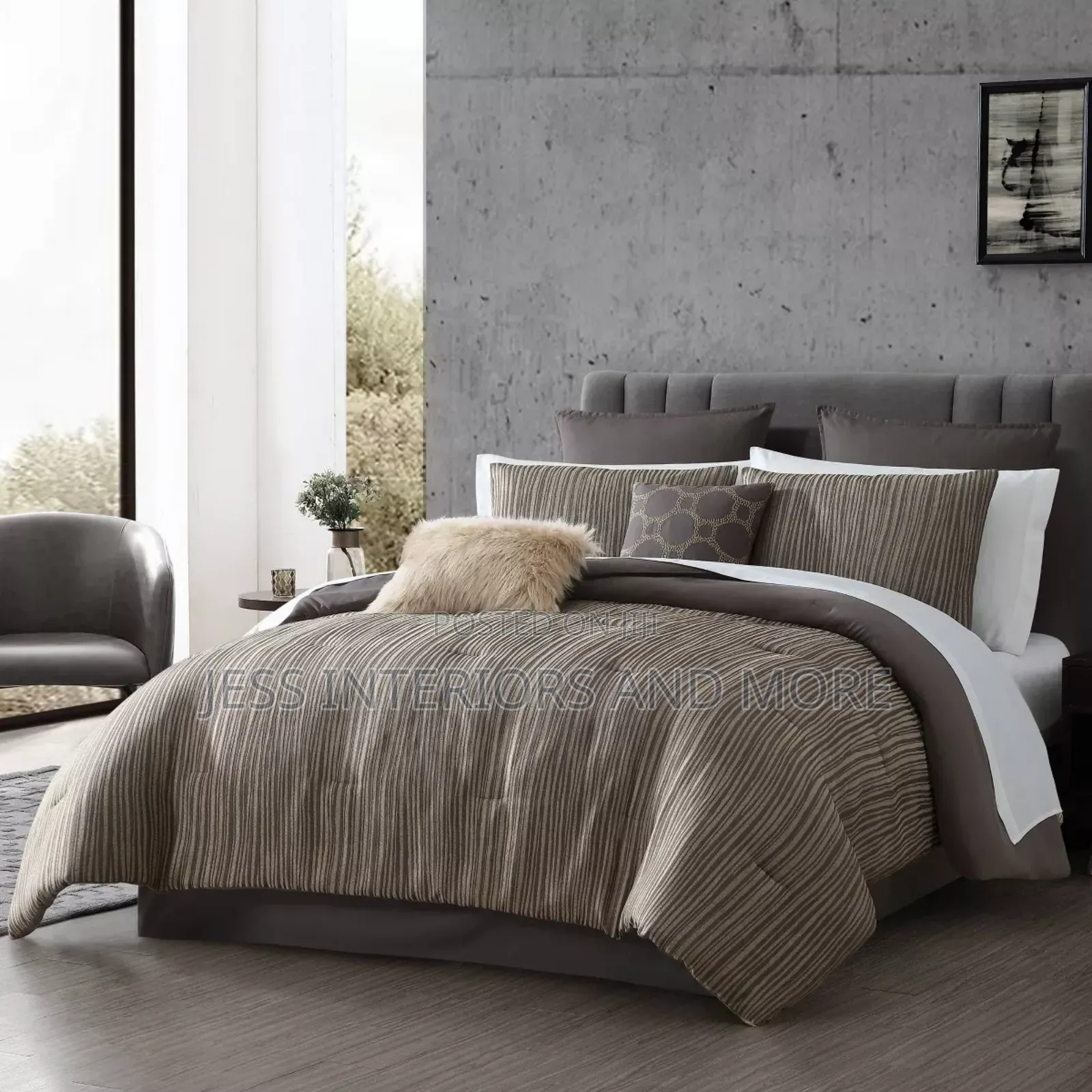 12pc Nylah Jacquard Bedding Set