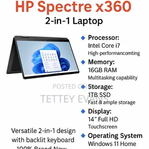 New Laptop HP Spectre X360 15 16GB Intel Core Ultra 7 SSD 1T