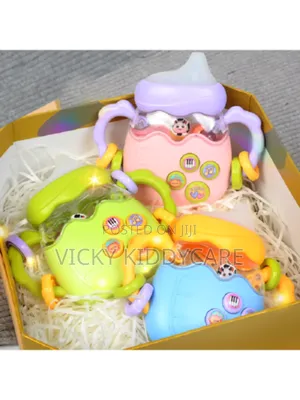 Interactive Musical Electric Rattle Silicone Feeding Bottle