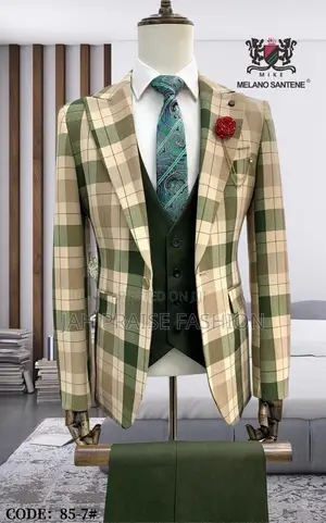 Check Three Pieces New Fashionable Suits in Stock