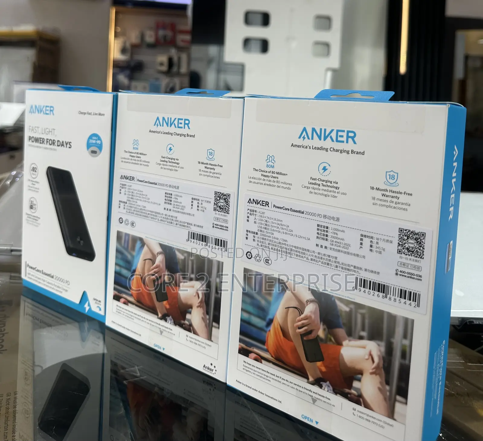 Anker 20000mah Power Bank (20w Pd) – Original