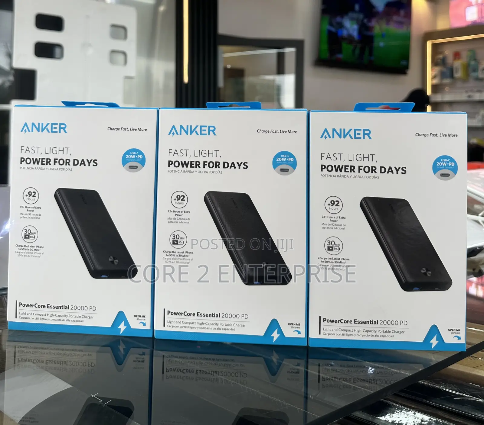 Anker 20000mah Power Bank (20w Pd) – Original