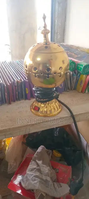 Elegant Electric Incense Burner - Golden Finish Small Size