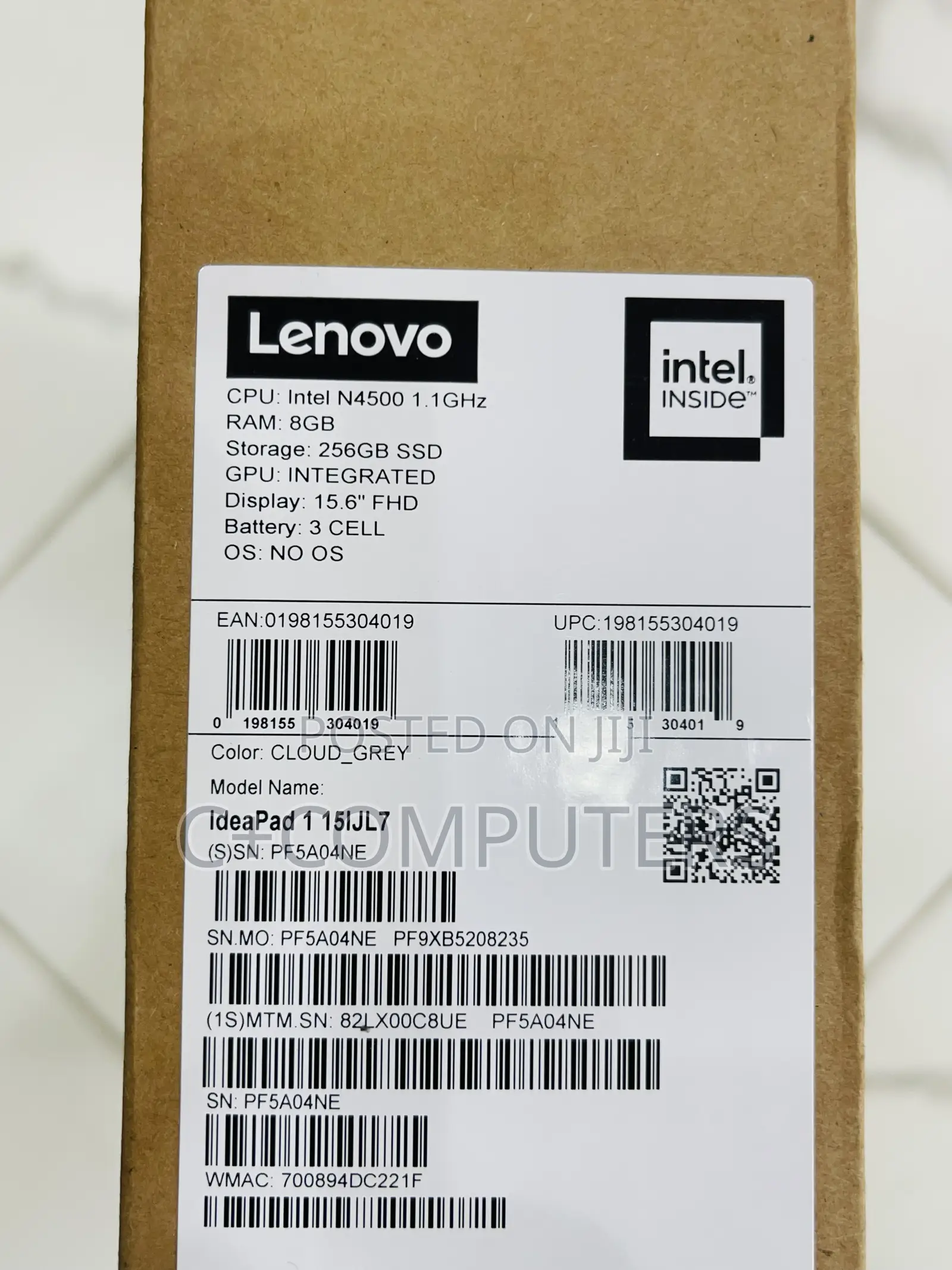 New Laptop Lenovo IdeaPad 1 8GB Intel Celeron SSD 256GB