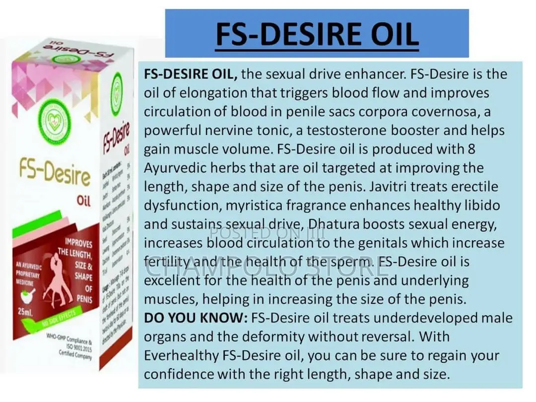 Fs-Desire Oil — Male Enhancement Reproductive Health