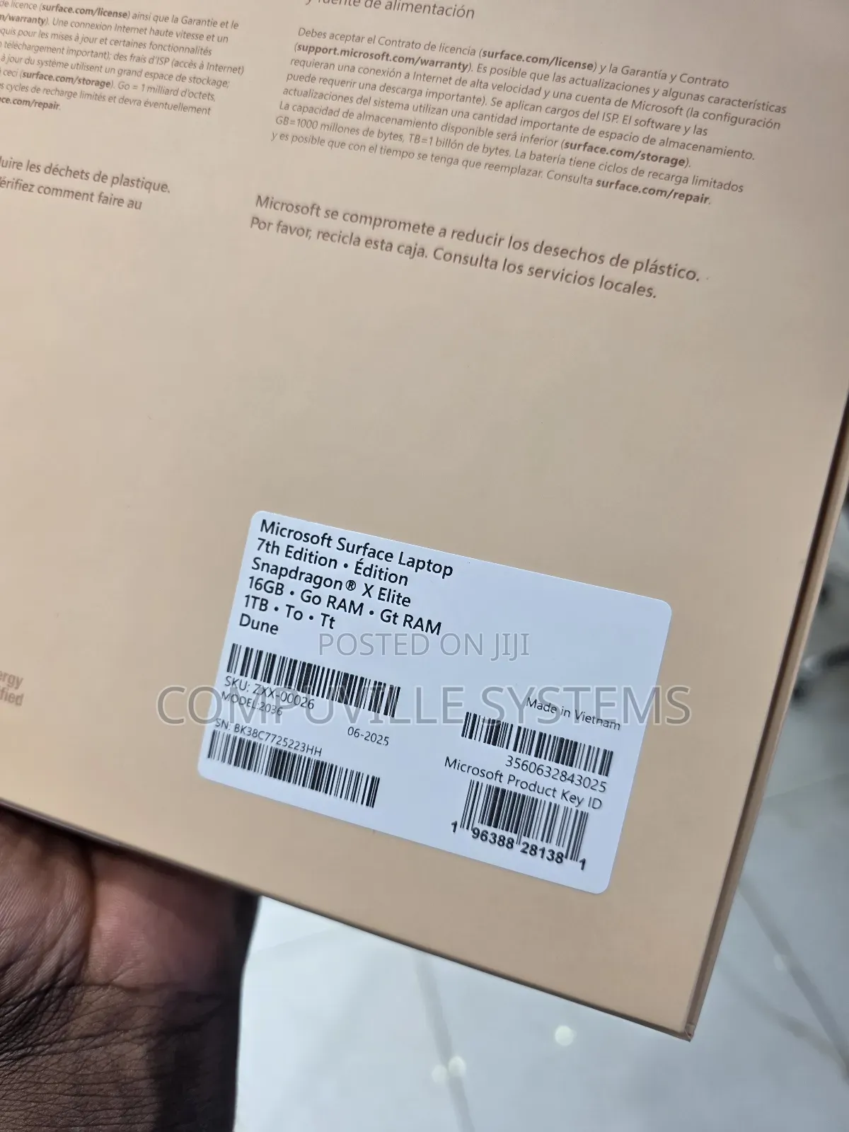New Microsoft Surface Laptop 7 16GB Qualcomm Snapdragon X Elite SSD 1T
