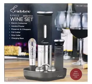 Rabbit - 7-Piece Electric Corkscrew Wine Set