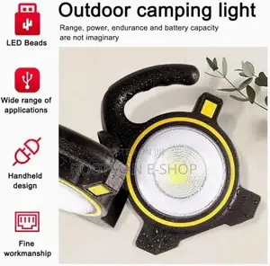 10w Solar Rechargeable White Light Cob Led Work Light