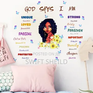 God Says Butterfly Room Wall Decor