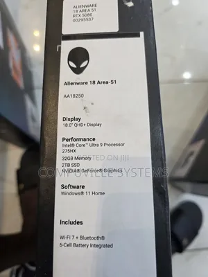 New Laptop Dell Alienware 18 Area-51 32GB Intel Core Ultra 9 SSD 2T