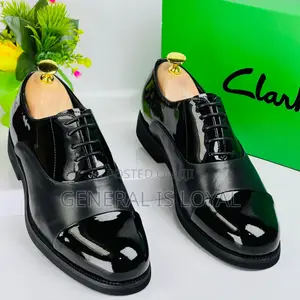 Clarks Leather Black Two Tone Men Shoe