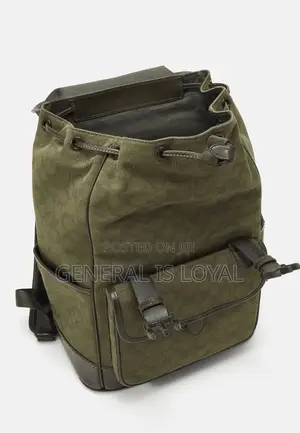 Coach Backpack Green Canvas