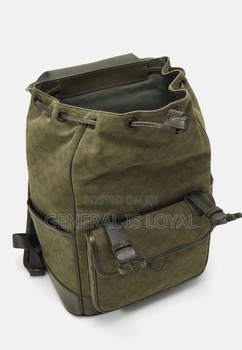 Coach Backpack Green Canvas