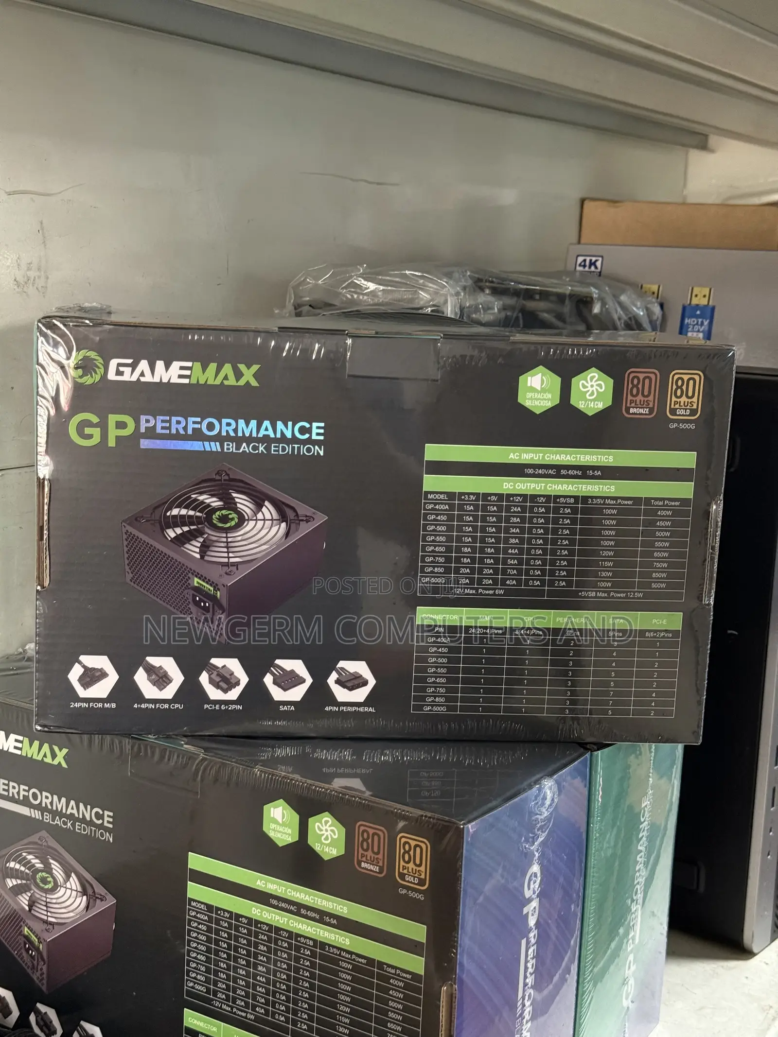 Gamemax 750w Gaming Power Supply* 80plus Gold Certified 