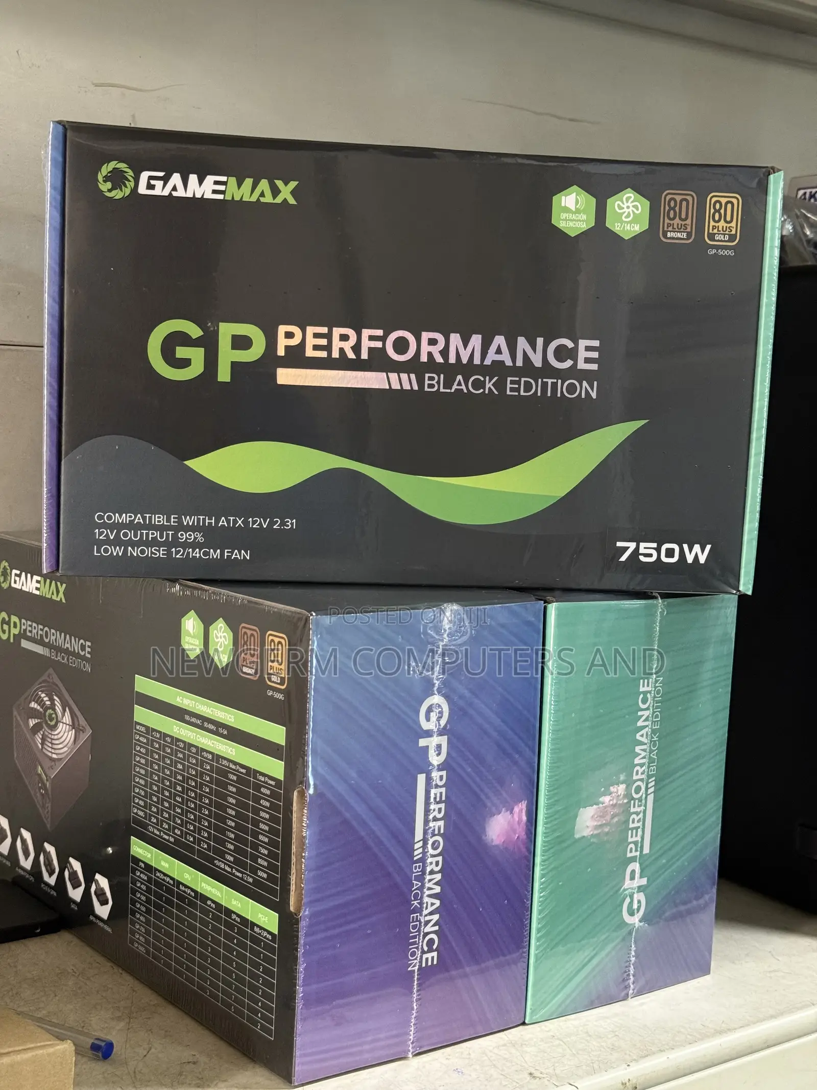 Gamemax 750w Gaming Power Supply* 80plus Gold Certified 