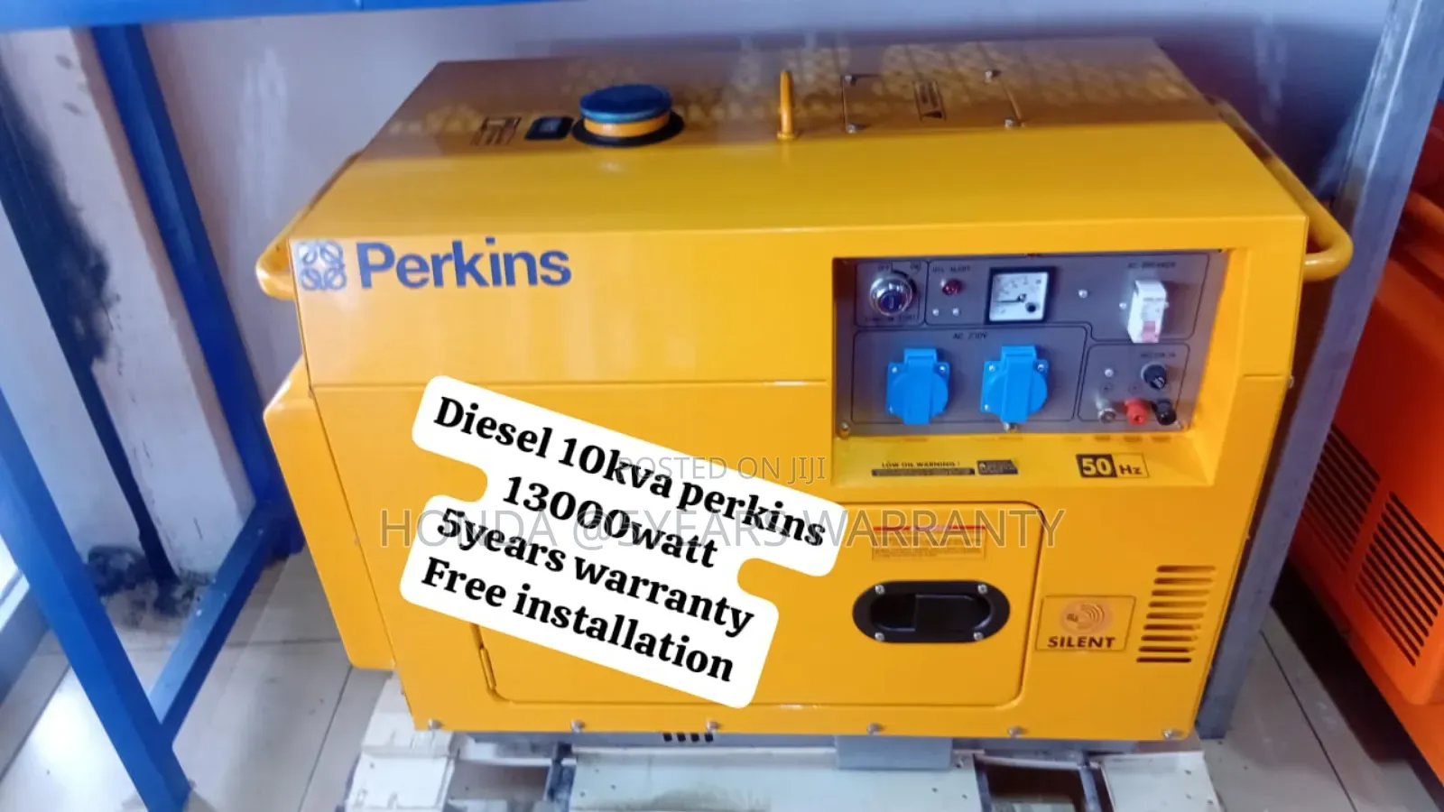 Yellow Perkins 10kva 13000watt Generator for Remote Areas