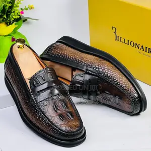 Billionaire Croc Dark Coffee Men’S Loafers