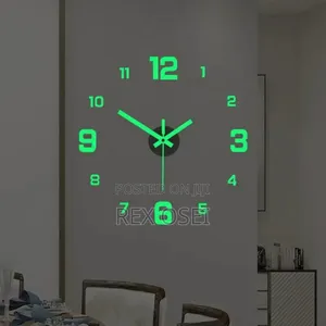 Luminous 3d Wall Clock Night Glow