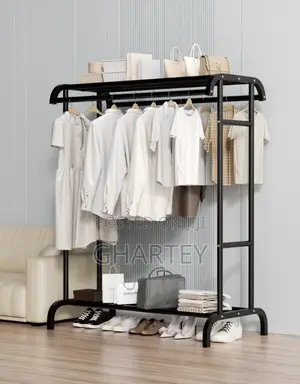 Large Double Clothes Hanger Stainless Steel Rack
