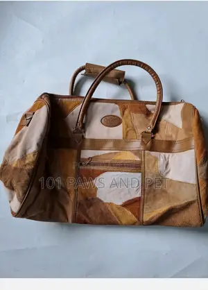 Cotton Traders Leather Patch Duffle Bag