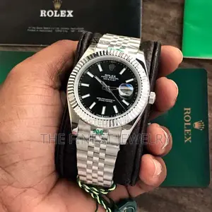 Rolex Datejust 41 Silver Steel Fluted Jubilee Black